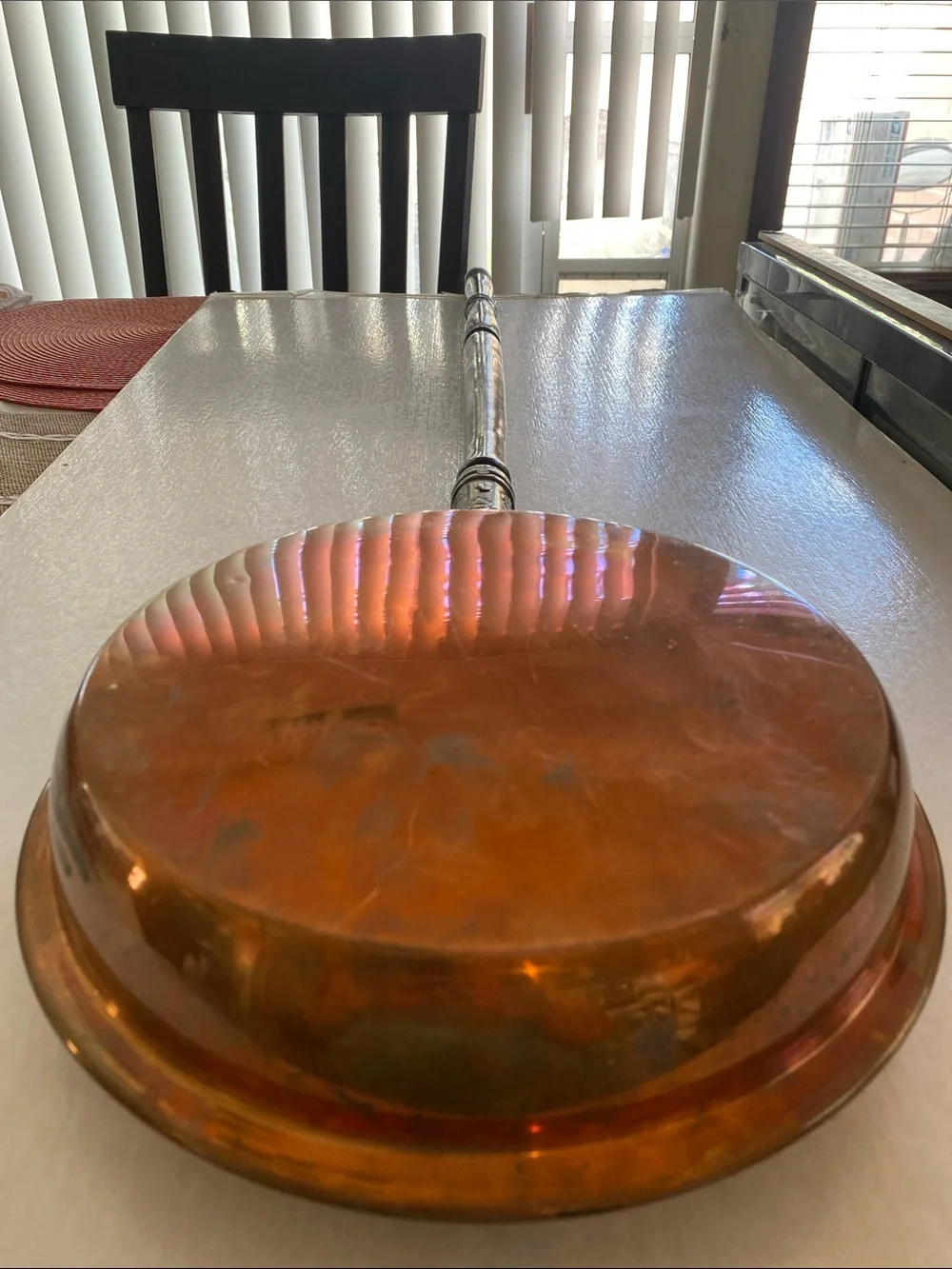 Vintage Claridges Hotel London Copper Brass Bed Warmer Pan Wood Handle